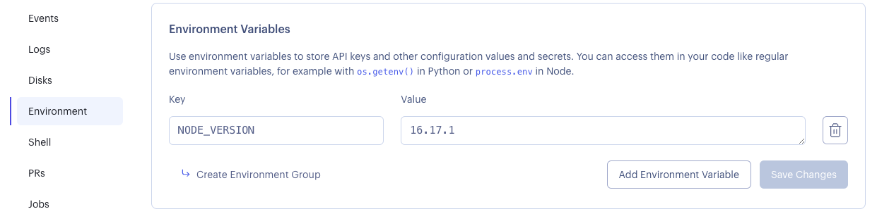 Set NODE_VERSION